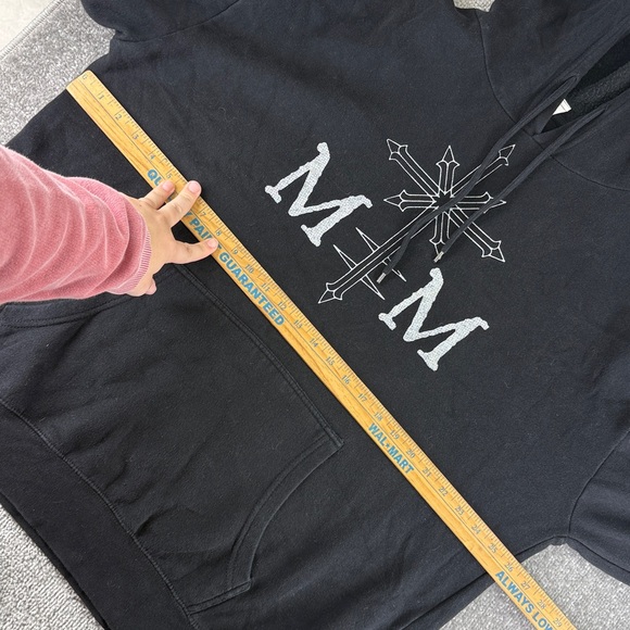 Cotton Heritage Marilyn Manson Long Sleeve Black Graphic Hoodie Mens XL - Picture 6 of 11